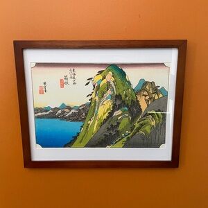 Mt Fuji Hakone Pass Framed Japanese Art Print Hiroshige 15x12 Ukiyoe Wall Art